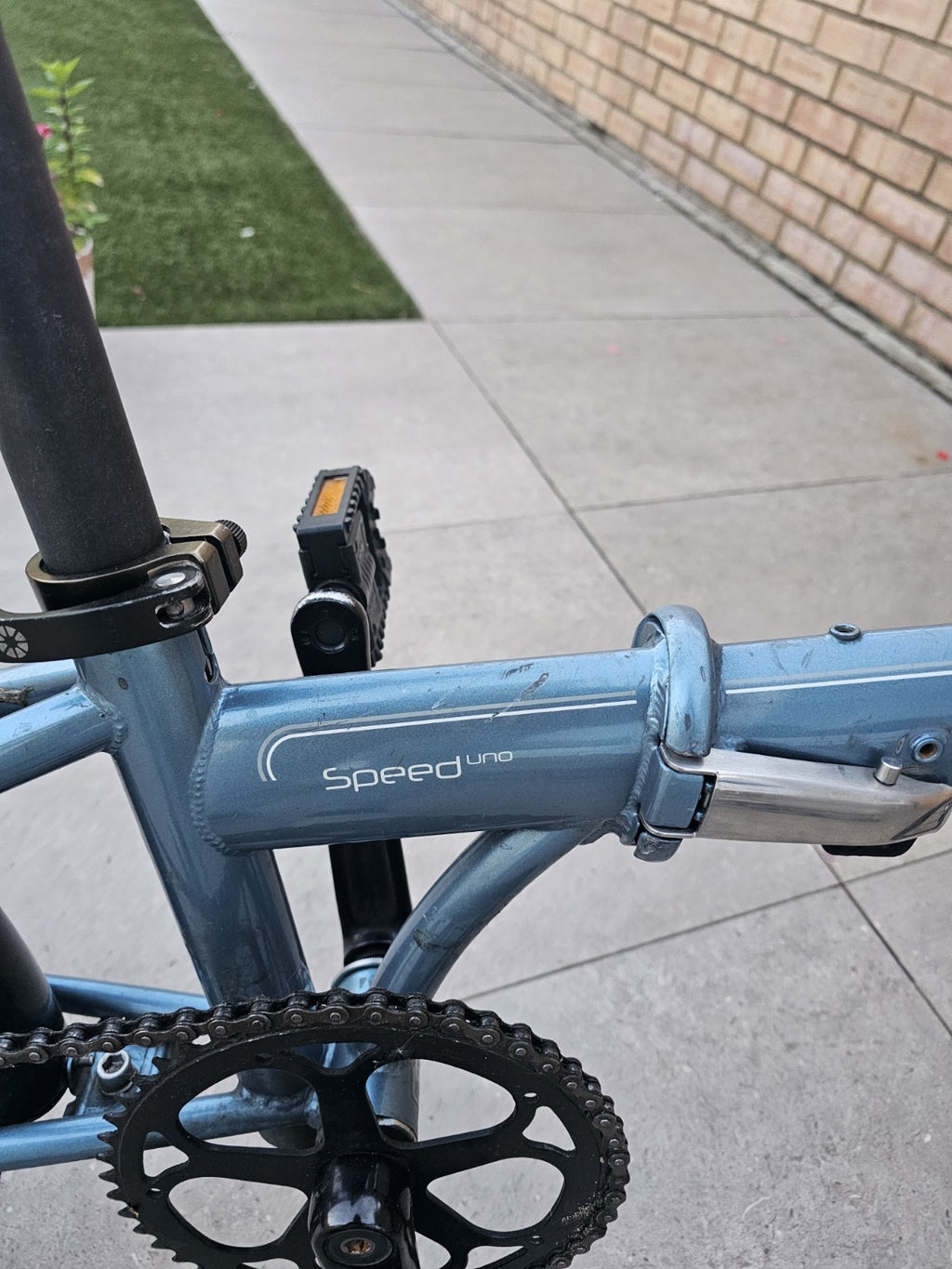 Dahon Speed Uno 20in Folding Bike Blue 1 Speed V-Brakes Flat Bar Great Condition