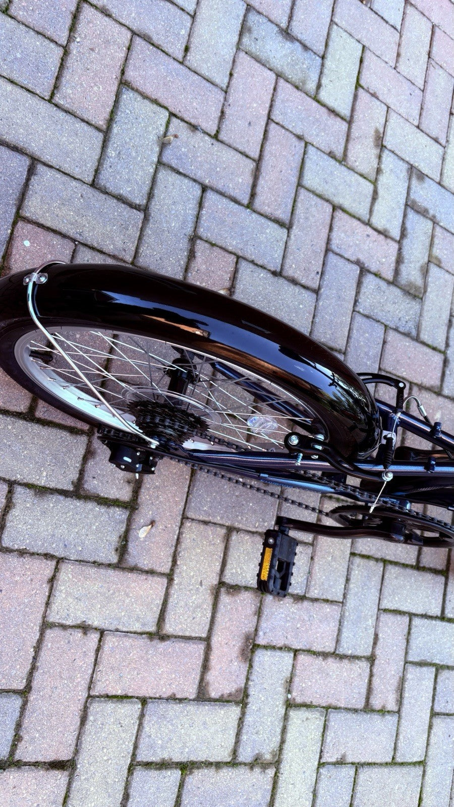 Apollo TranSport 20in Folding Bike Blue/Black Mudguards Reflectors V-Brakes
