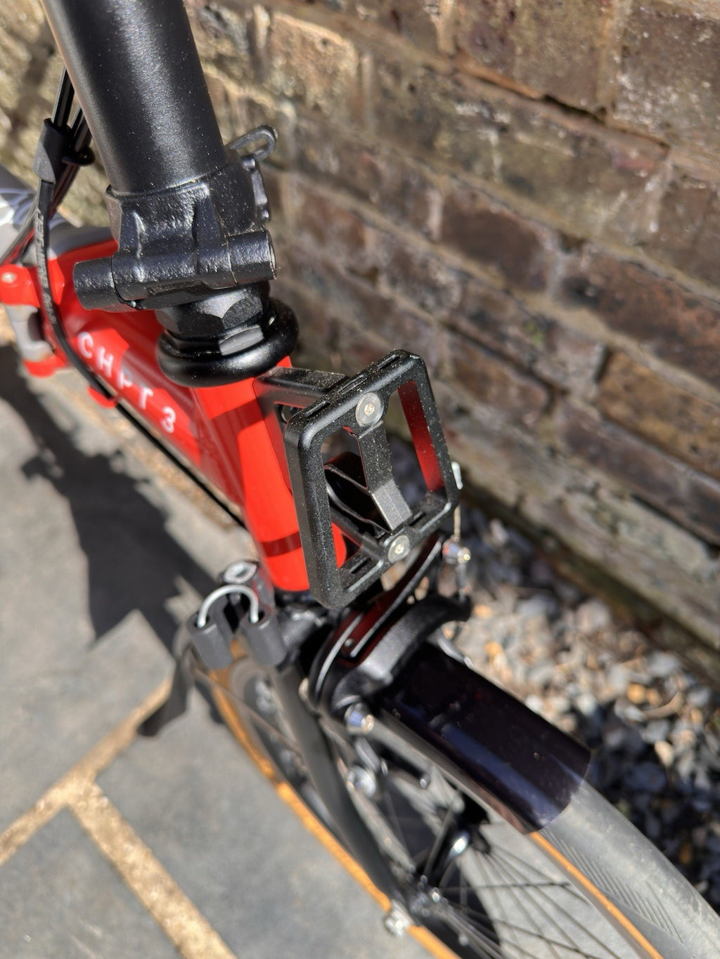 Brompton CHPT3 V3 Bike 6 Speed With Titanium Mudguards and Brompton CHPT3 bag