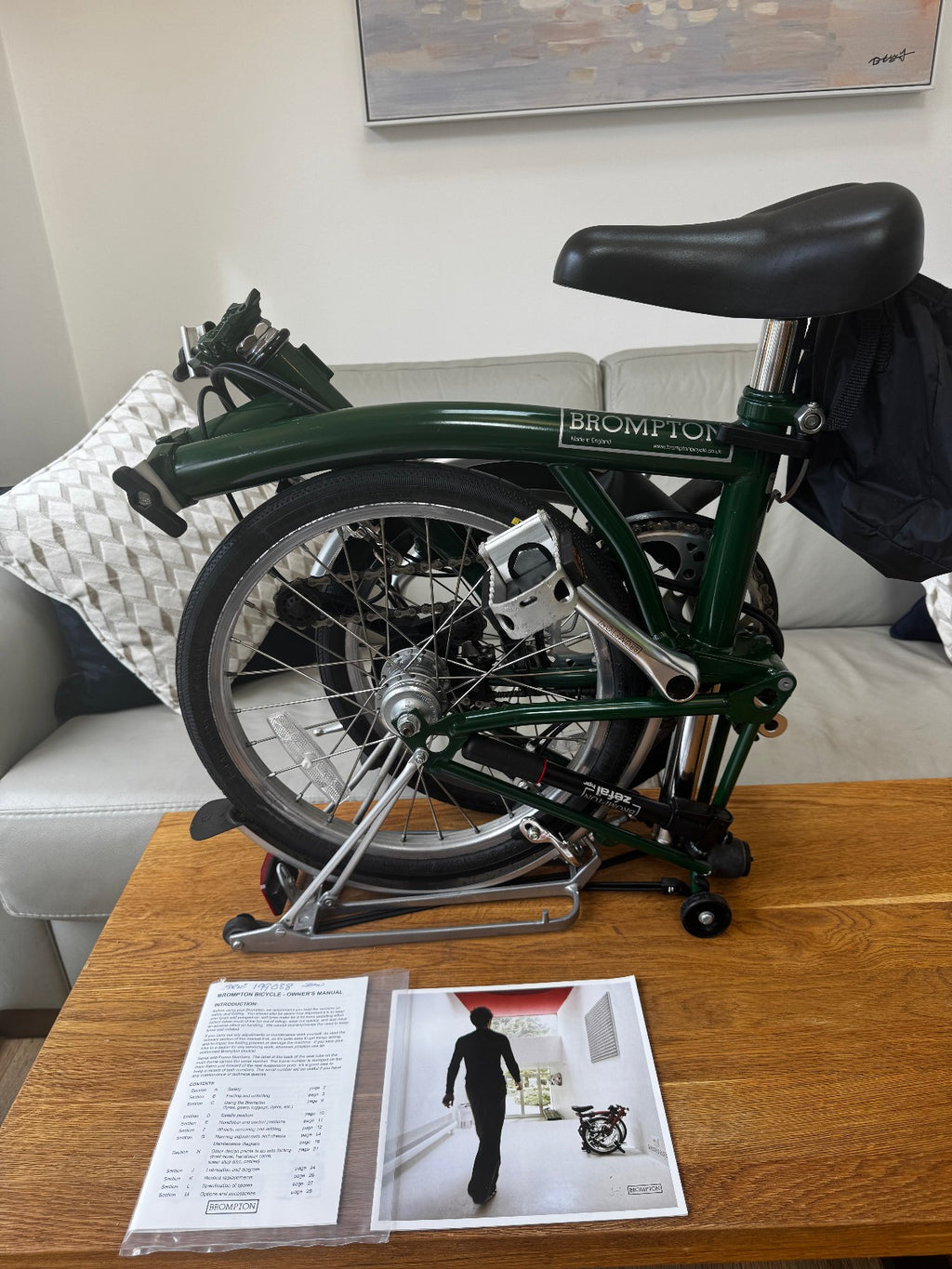 Classic 6-Speed Brompton Folding Bicycle B - Racing Green - MINT