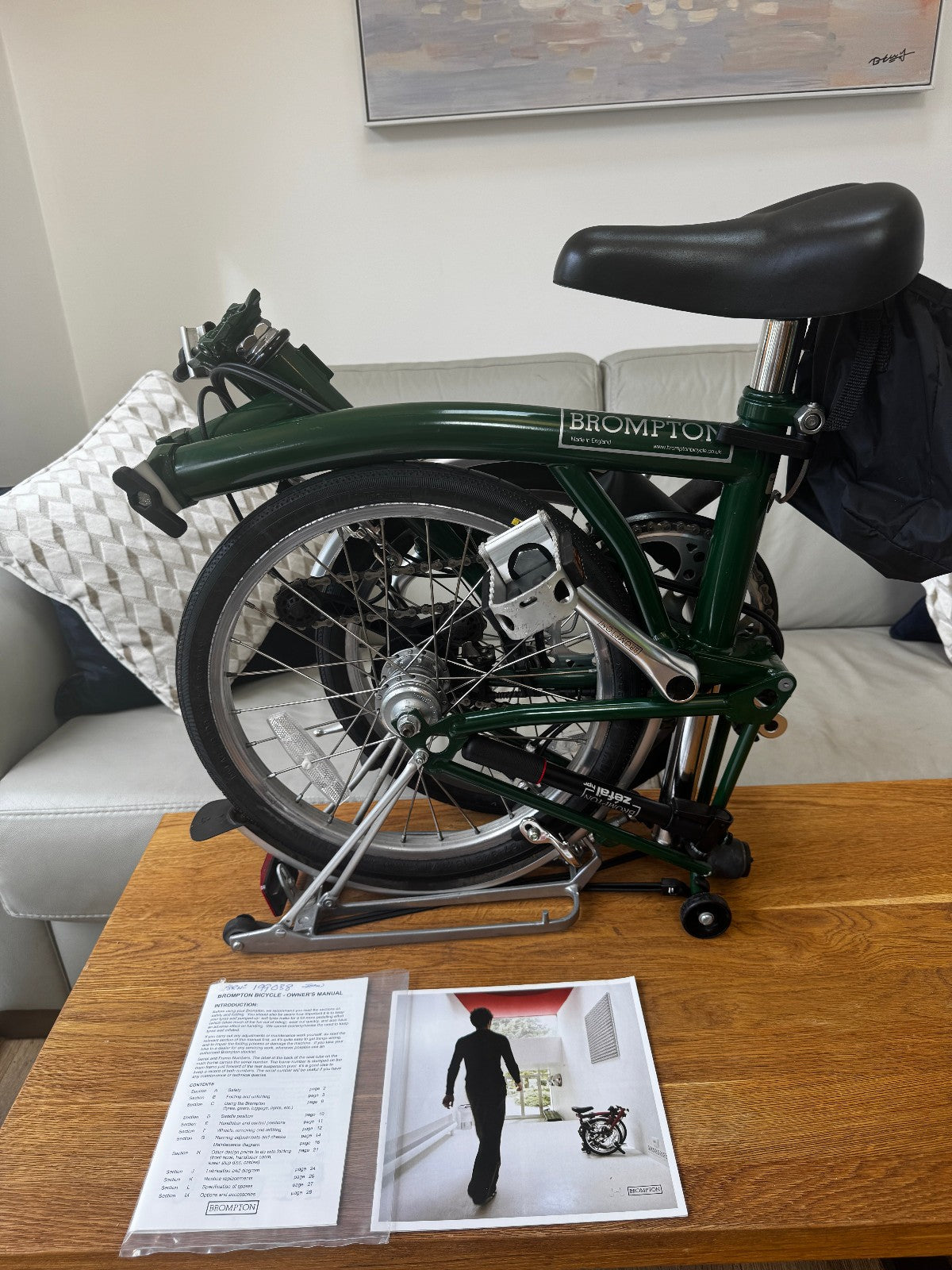 Classic 6-Speed Brompton Folding Bicycle B - Racing Green - MINT