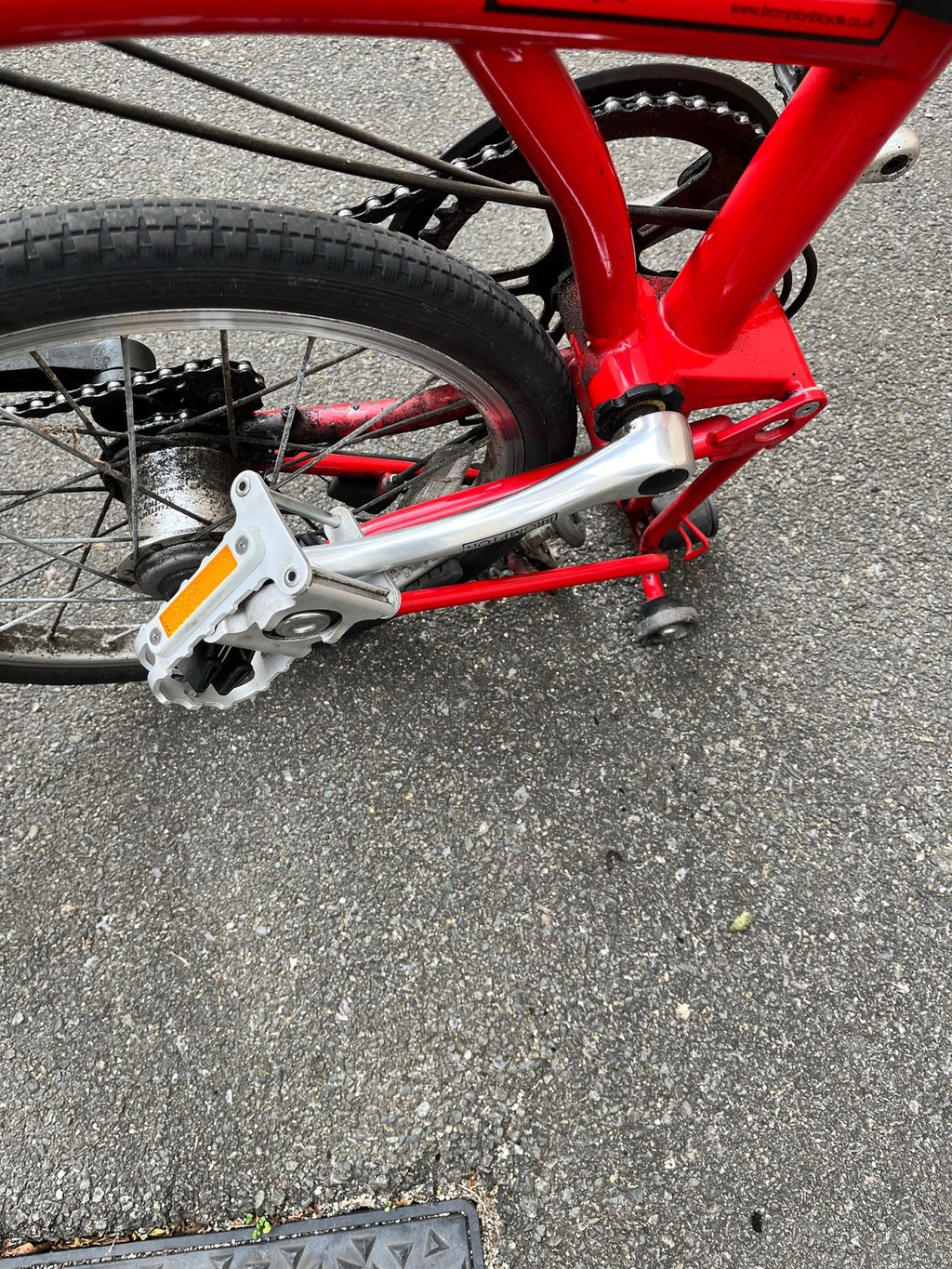 Brompton Red 3 speed M3L folding bike bicycle