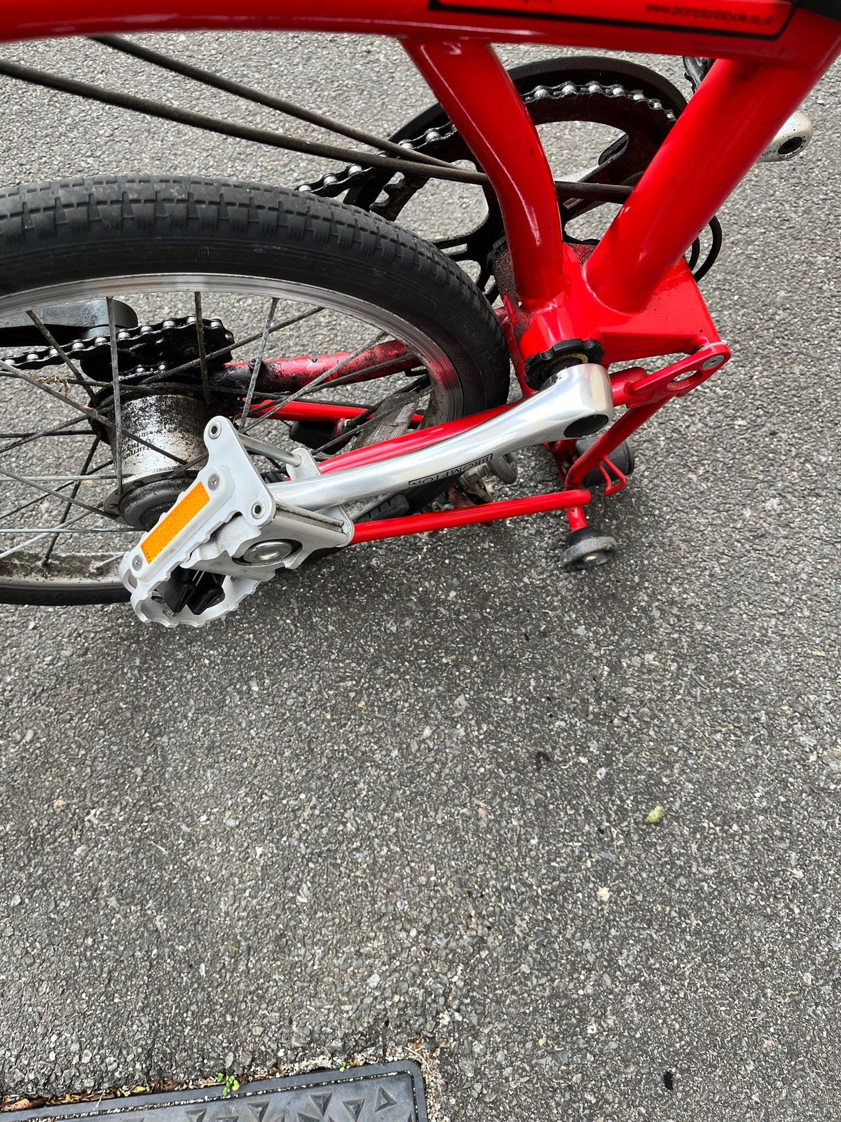Brompton Red 3 speed M3L folding bike bicycle