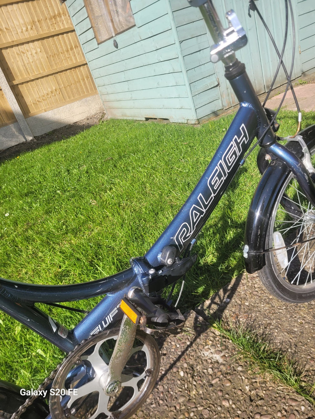 Fold Up Bicycle Raleigh Foldaway Bike. Recycling project, needs service