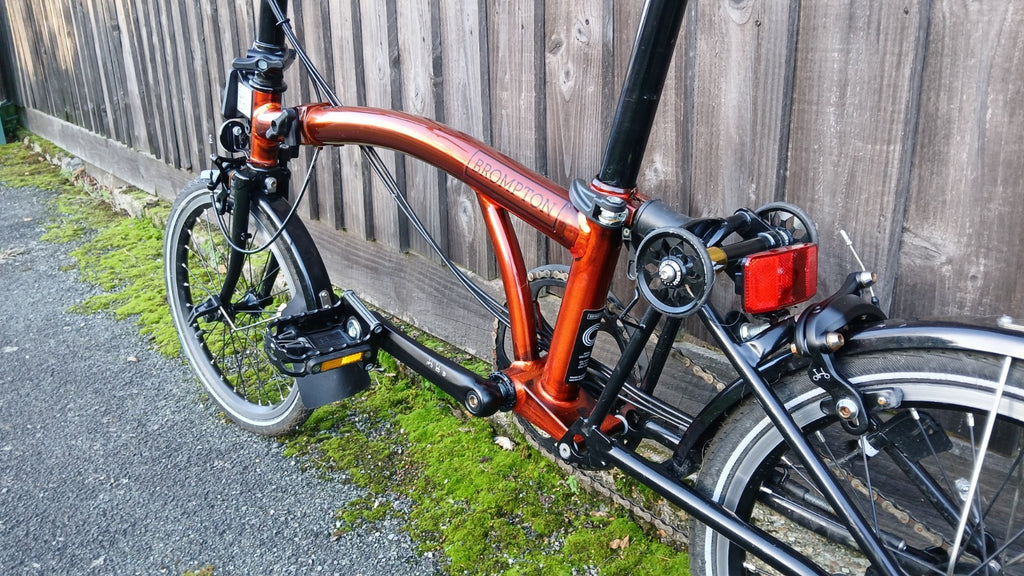 Brompton 6-Speed Raw Flame Lacquer barely used