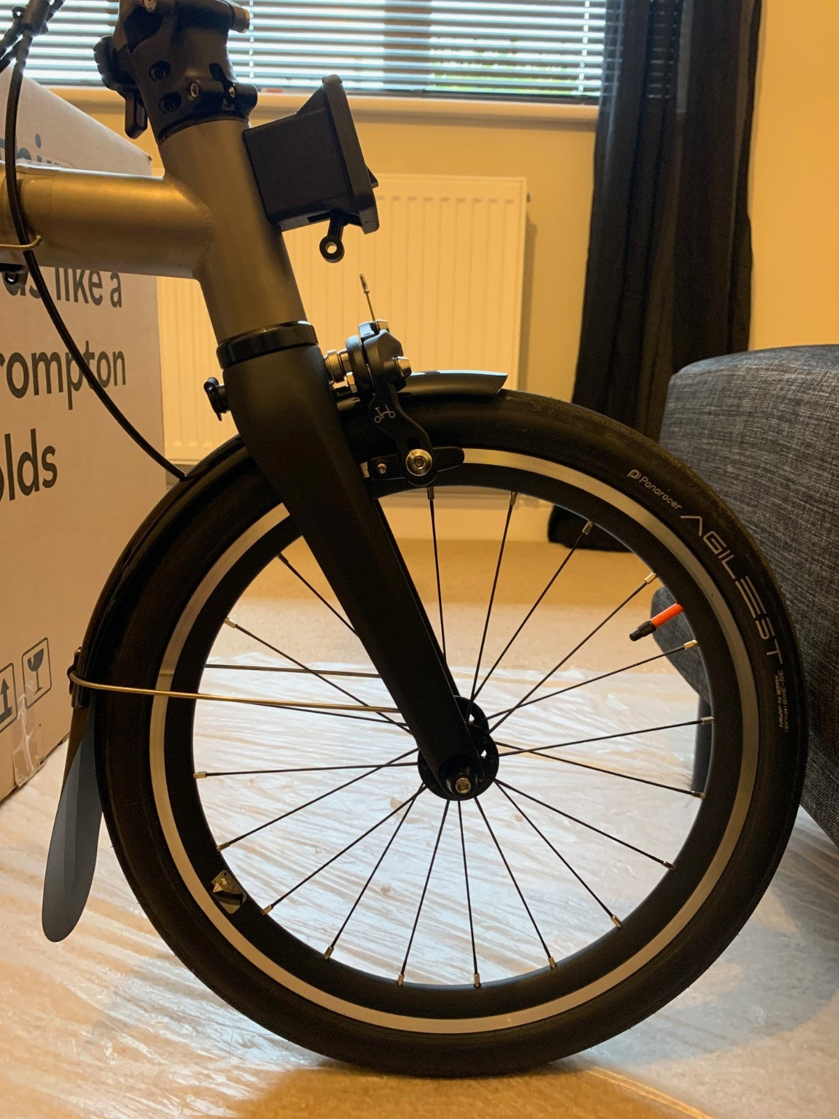 Brompton T Line 2026 12-Speed, Titanium, Mid Handlebar