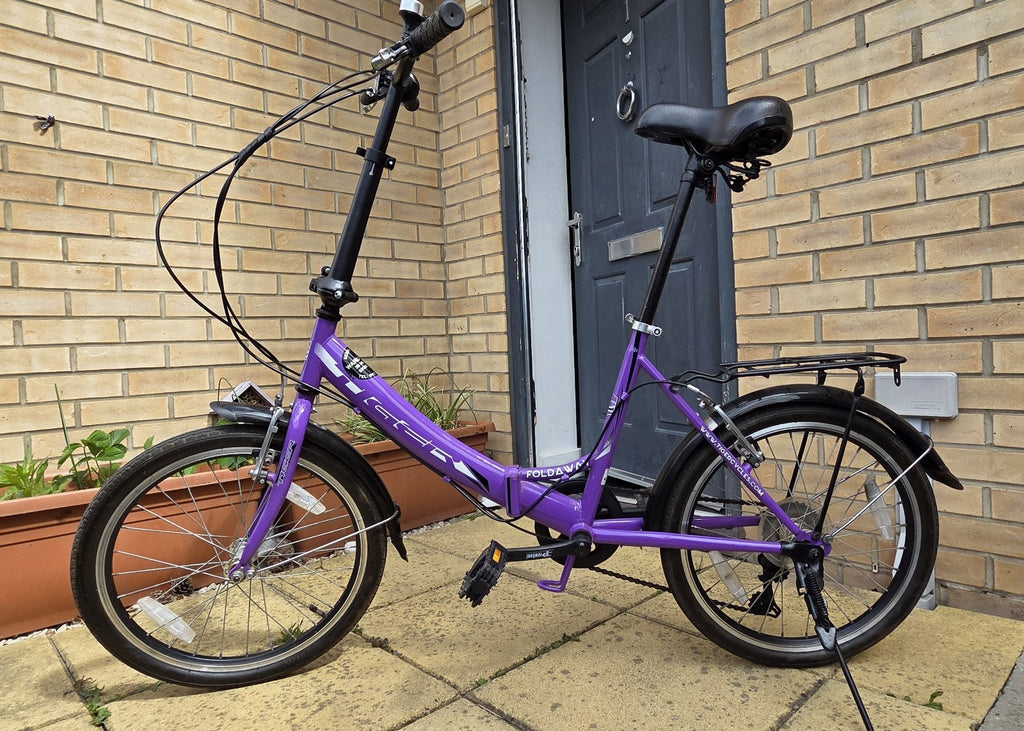 Tiger Foldaway 20" Wheel Folding Bike - 6-Spd Shimano - Purple - Great Condition