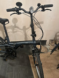 B'TWIN Folding Bike 20in Black, Mudguards, Lights/Reflectors, V-Brake