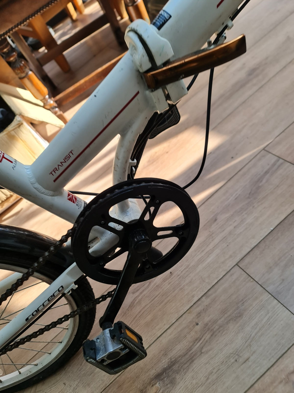 Carrera Transit Lightweight Folding Bike  Aluminium White