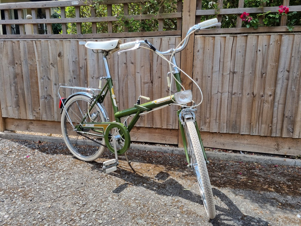 Vintage Raleigh Stowaway Vintage Unisex Folding bike Olive Green, ready to ride