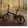 Carrera Folding Bike Black Green 20in Aluminium V-Brake Rear Rack Kickstand Used