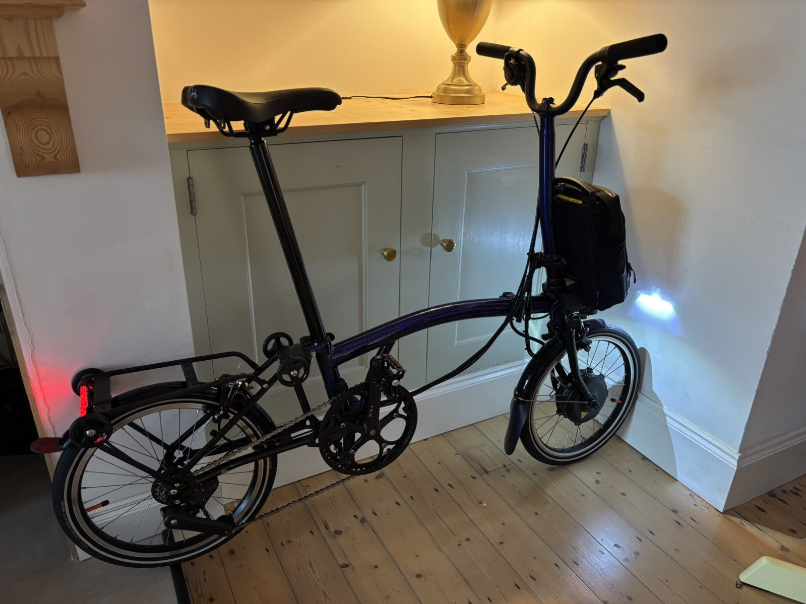 Brompton P Line 4 Speed 2024 M Type bar Folding Bike - Blue Lacquer