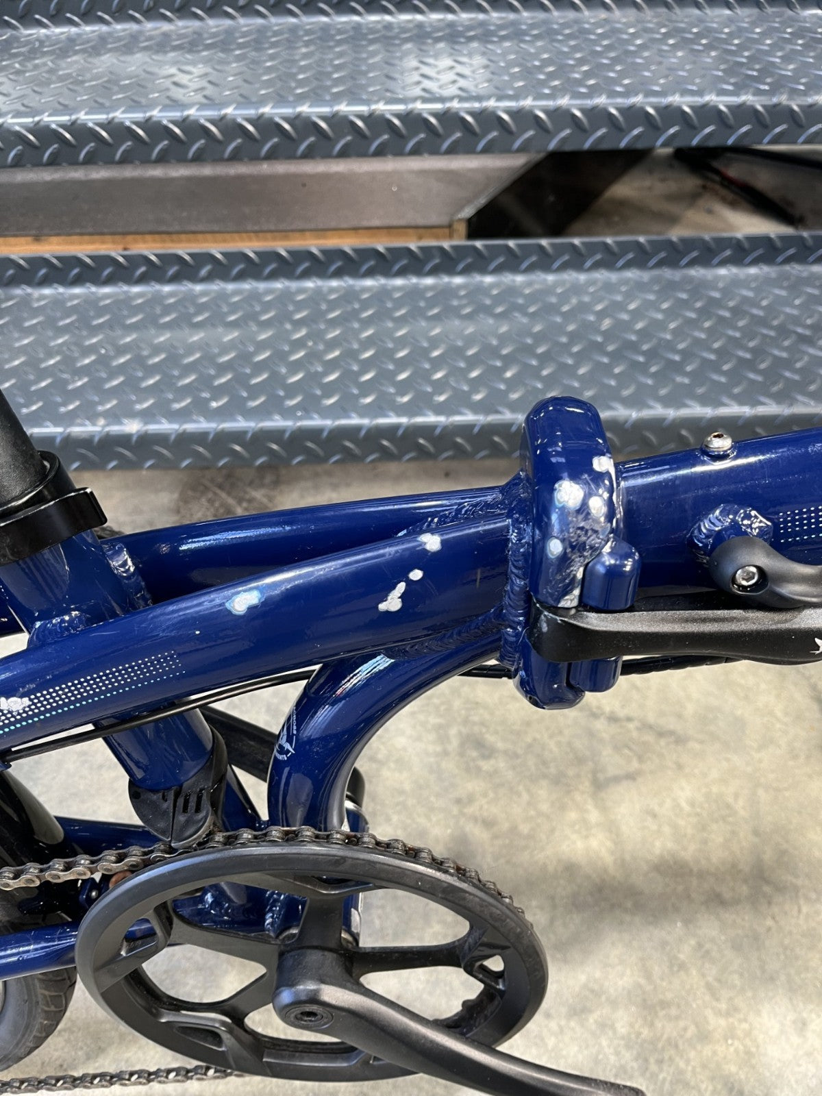 tern link b7 blue lightweight folding bike 20''
