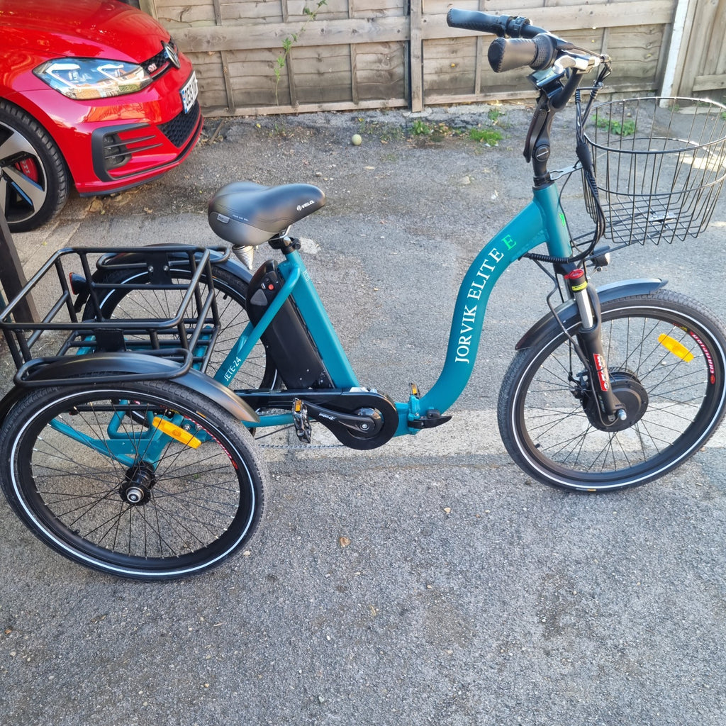 2022 Jorvik Elite Folding E-Tricycle JETE 24"  Wheels. 30 miles from new.