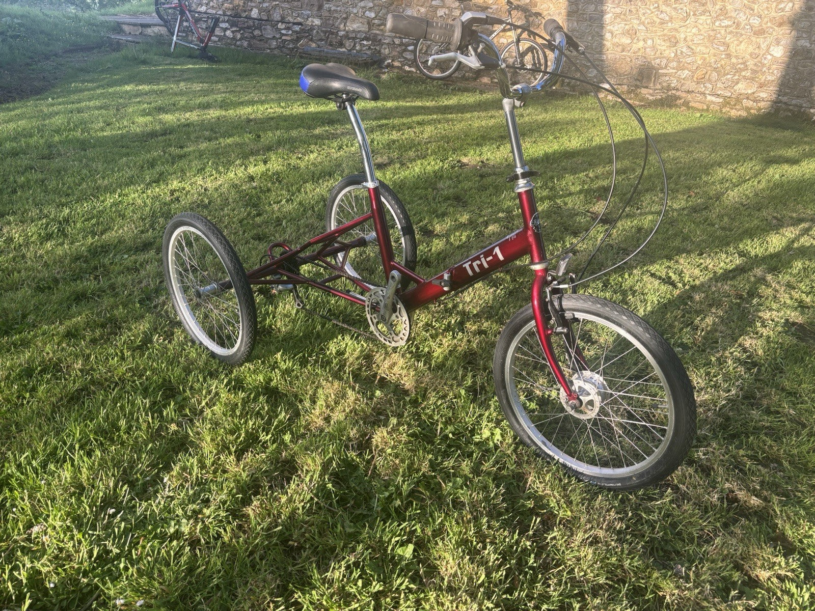 Pashley Tri-1 Folding Trike Burgundy Red