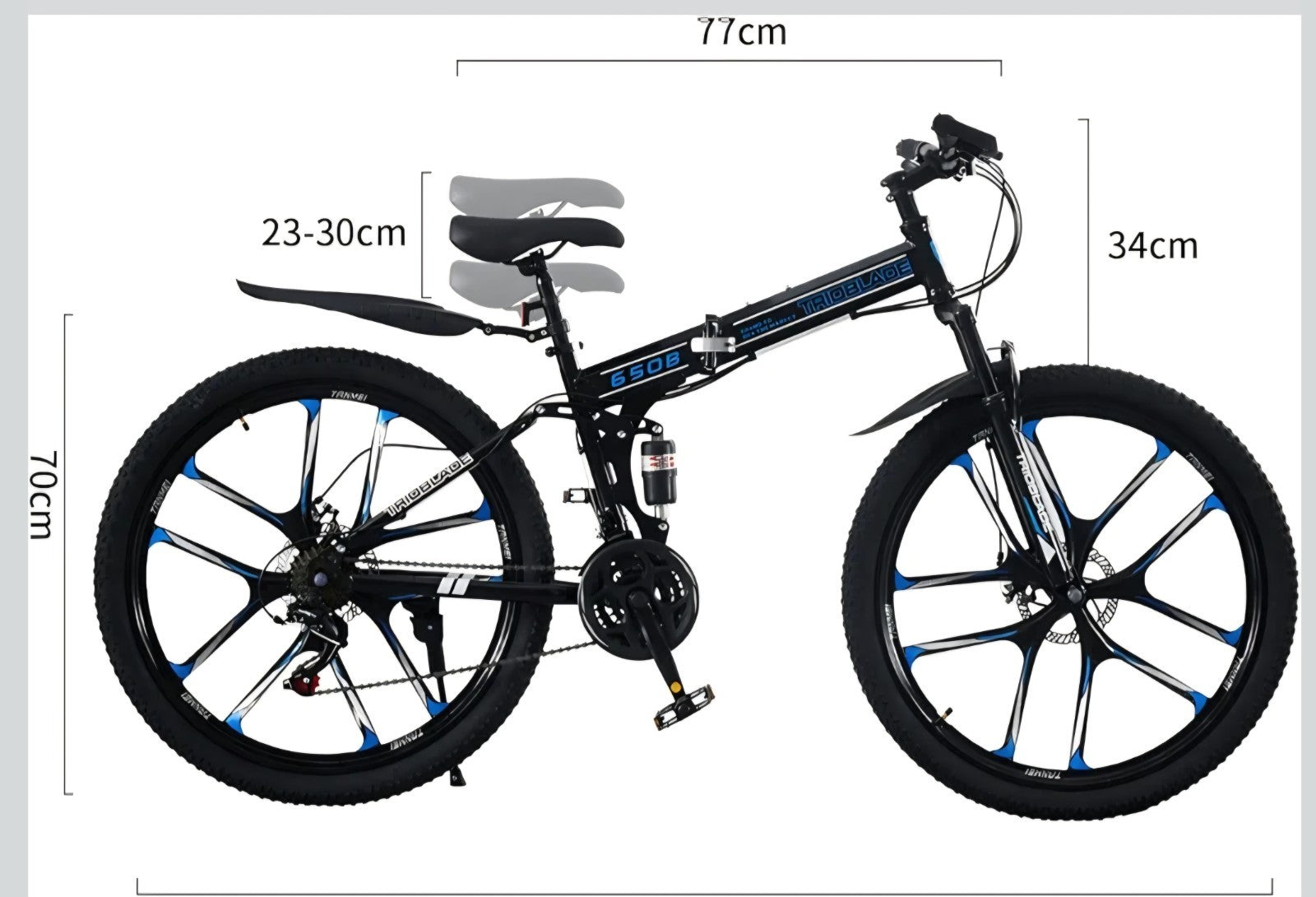 Trioblade folding mountain bike