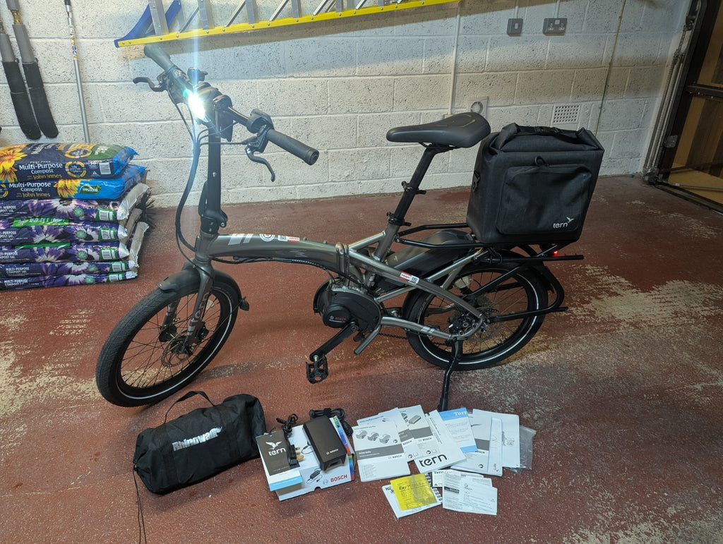 Tern Vektron S10 folding bike. Bosch Performance Line & Shimano Deore 10 gears