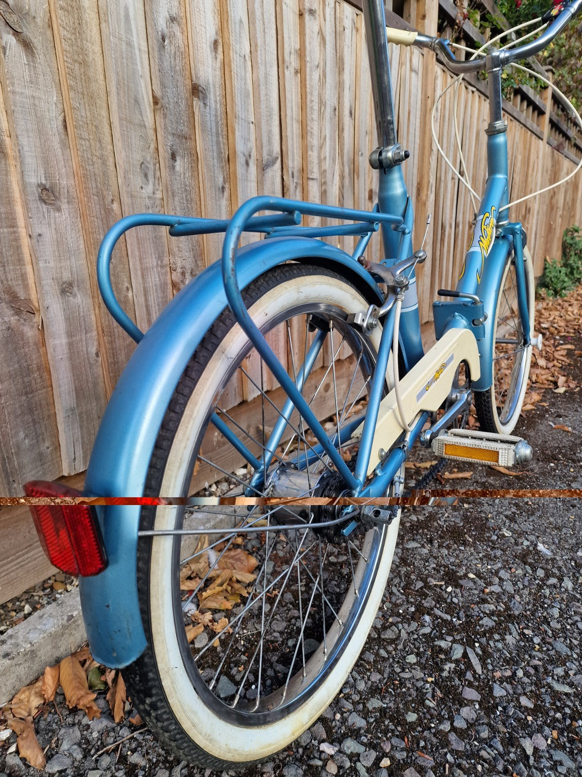 vintage APOLLO WAYFARER  3 Vintage Folding BLUE Bike,3 speed 20’ wheels,PRISTINE
