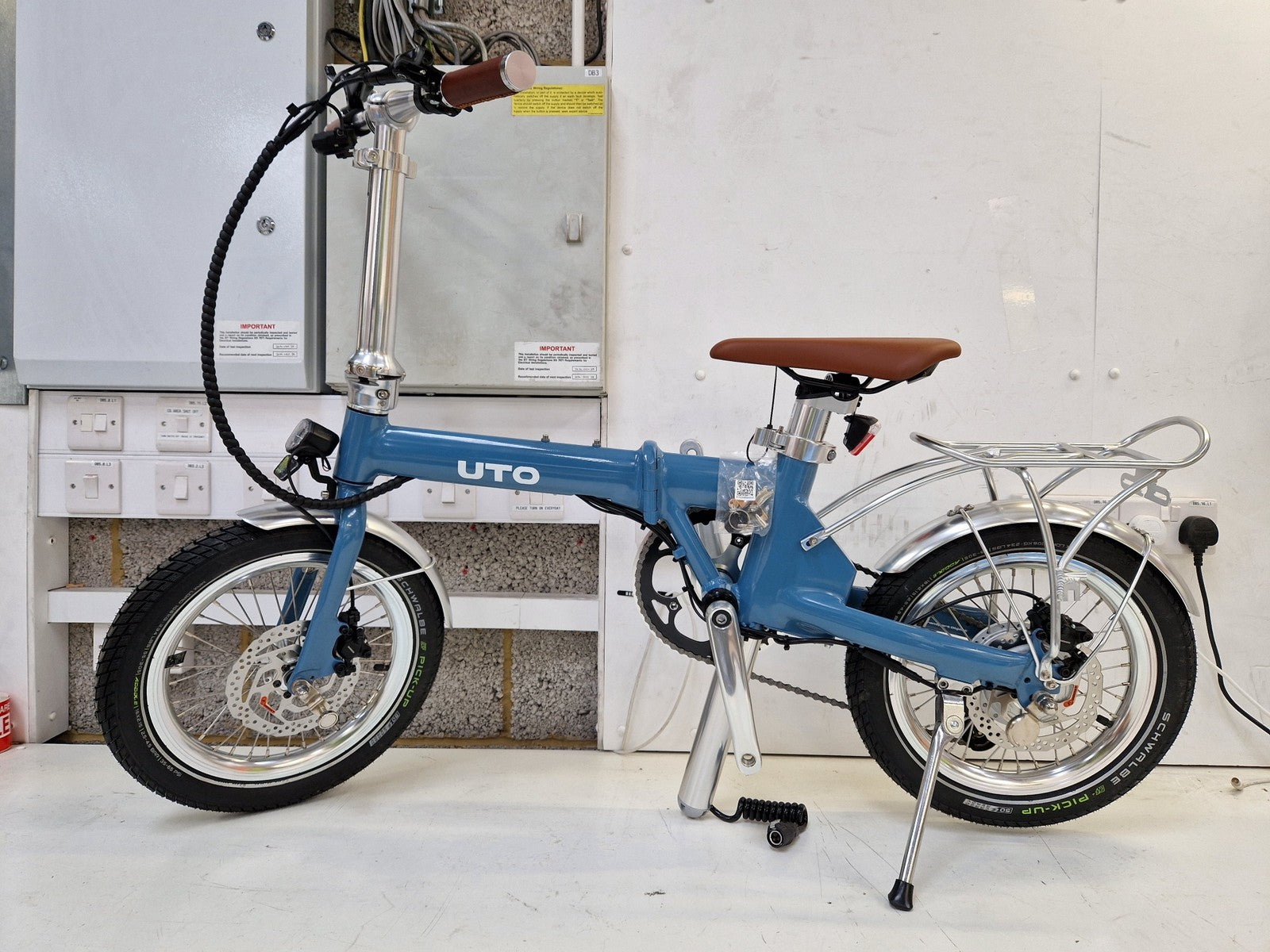 UTO Unisex Morning Vintage OG16 Commute Folding Bike One Size 4 Speed Blue A