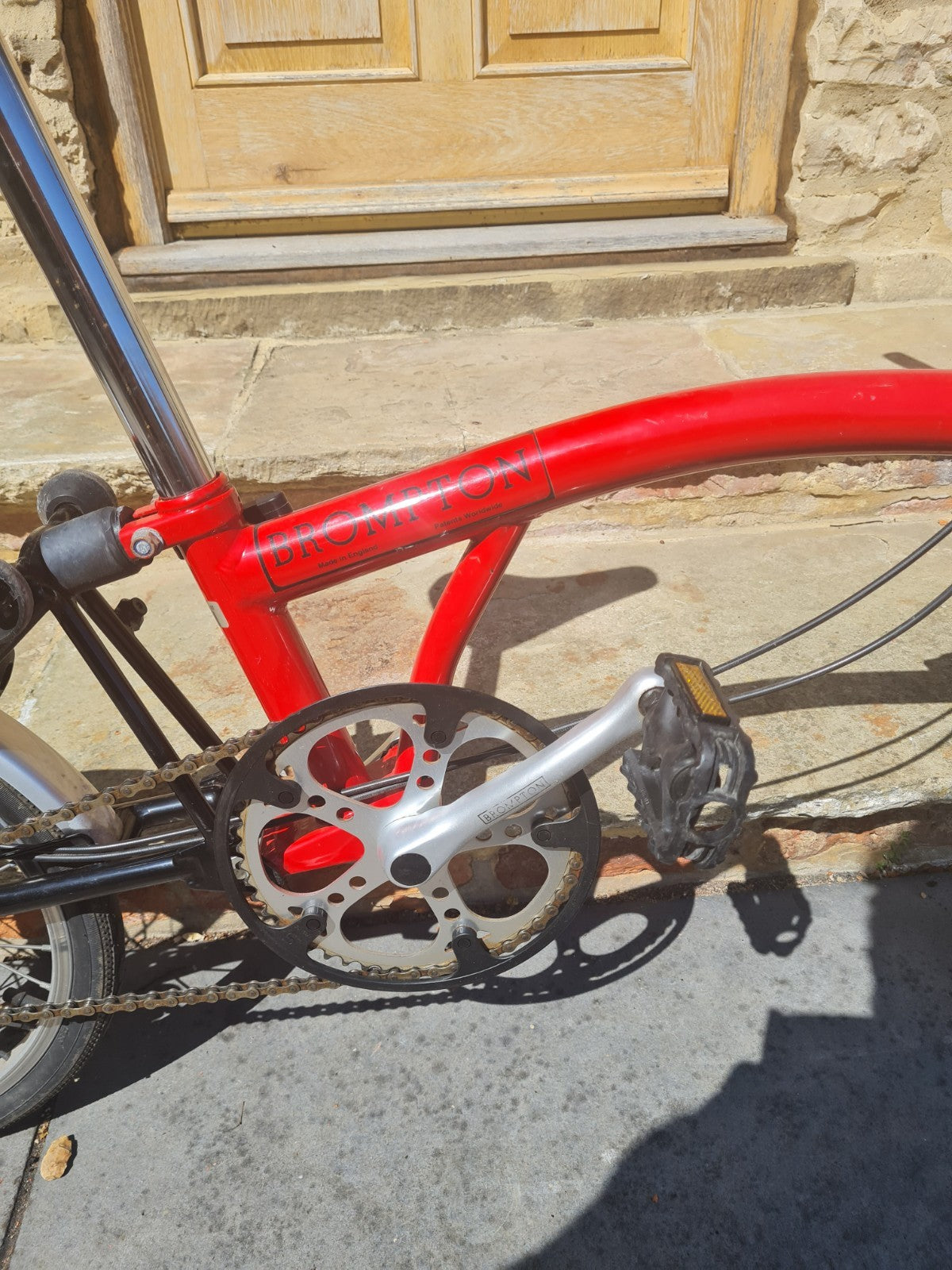 Brompton M3L Folding Bike Red and black