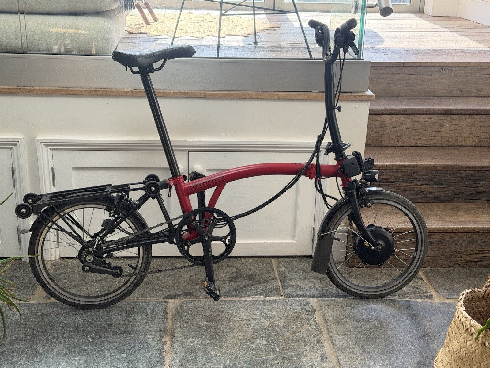 Brompton C-line 6-speed Maroon Red With Three Brompton Bags