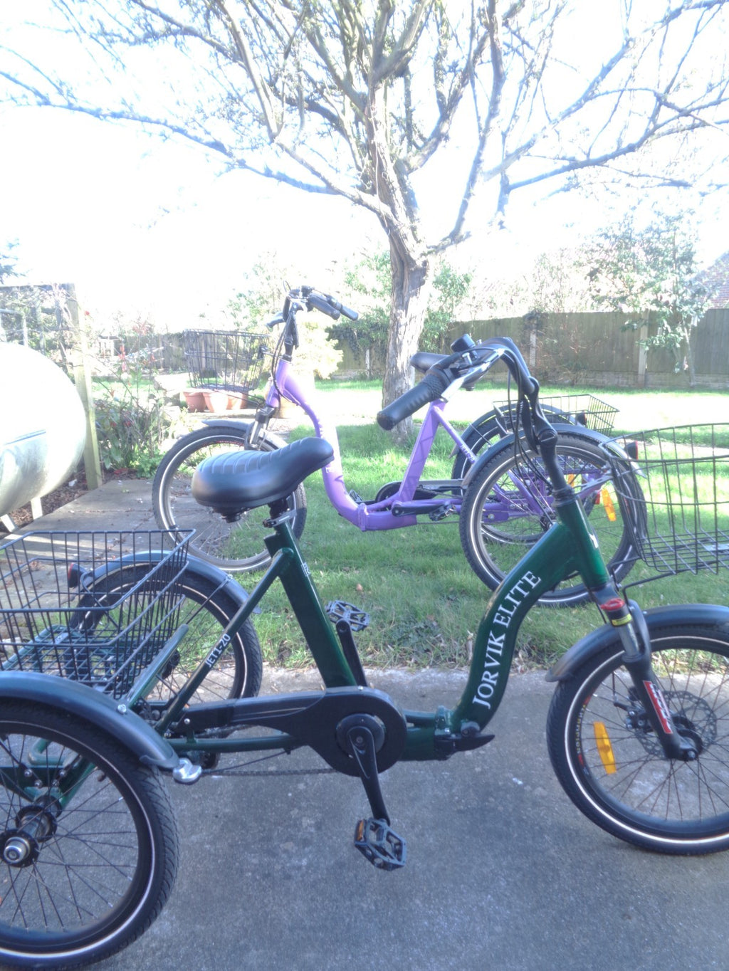Jorvik  24" Folding Tricycle In Perfect Condition In  Green With Basket