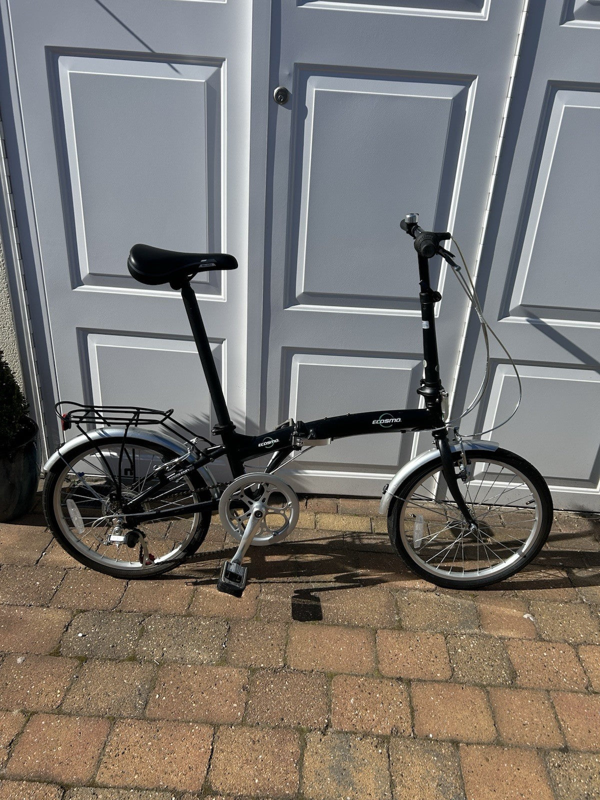 Ecosmo 20AF09BL 20" Wheel 12kg Lightweight Alloy Folding City Bicycle - Black