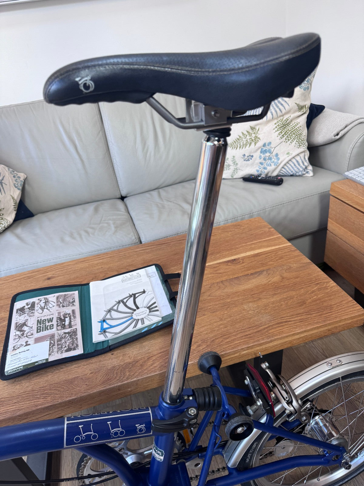 Brompton Folding Bicycle  - Blue - Original Paperwork included - Nice Condition!