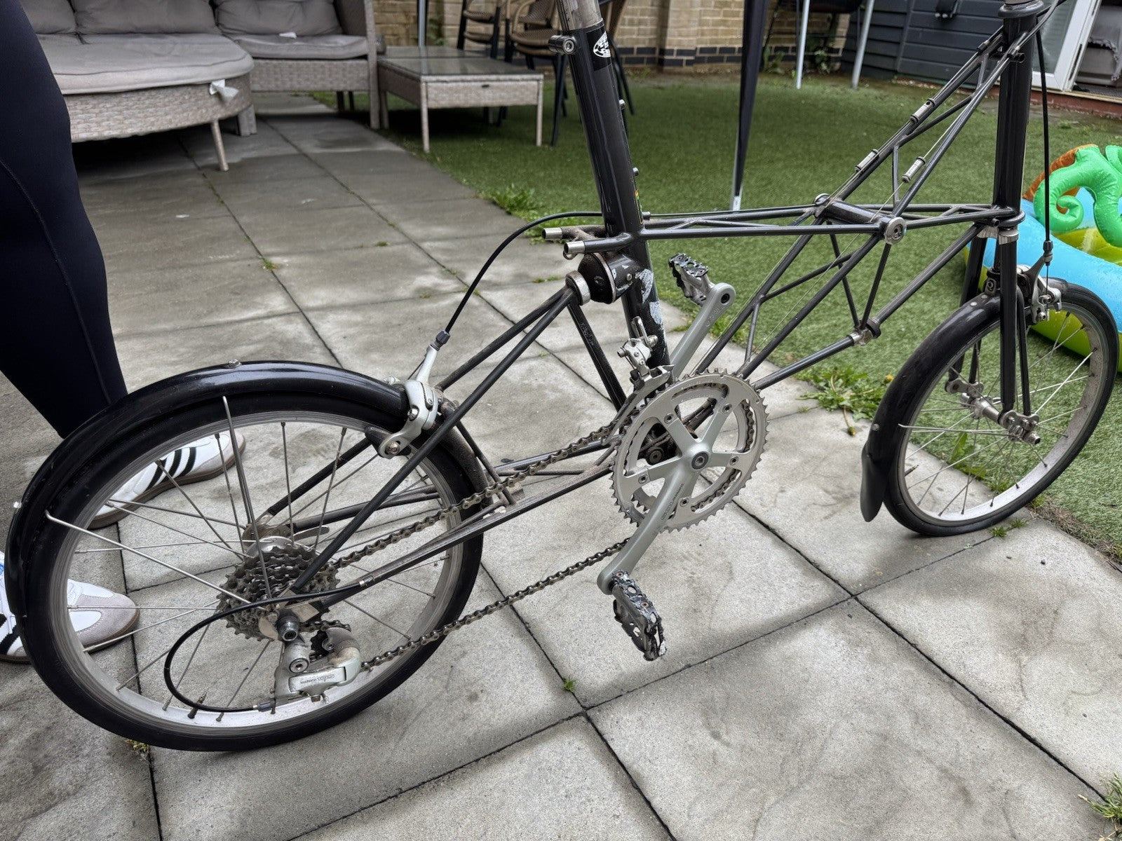 Moulton Jubilee Folding Bike 1978 Vintage 20in 18in 8-Speed Drop Bar Black