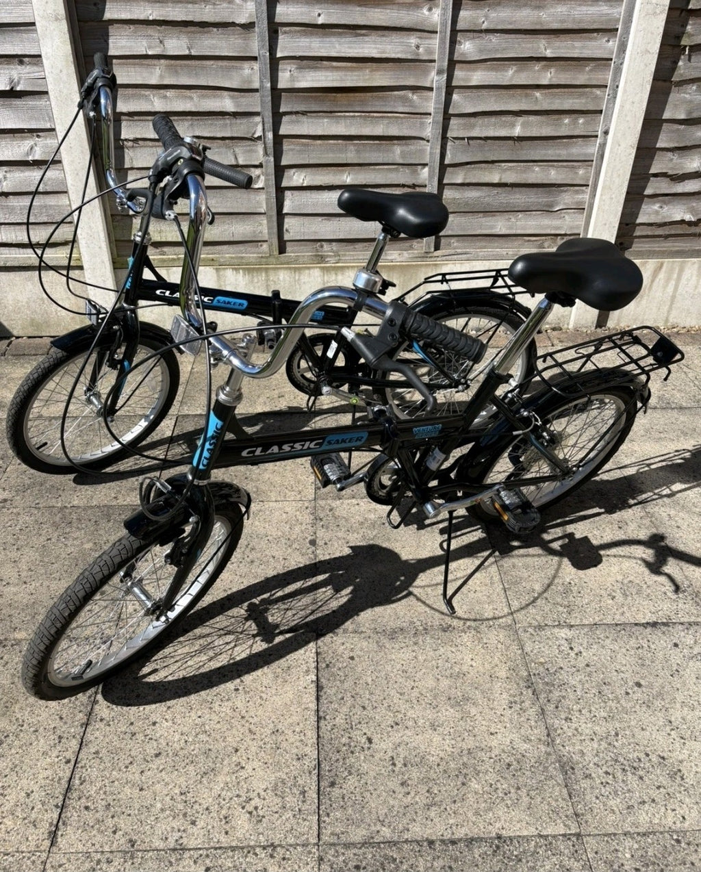 2 x Adults Black Classic Saker Folding Bike Venture Series 20" Shimano 6-speed