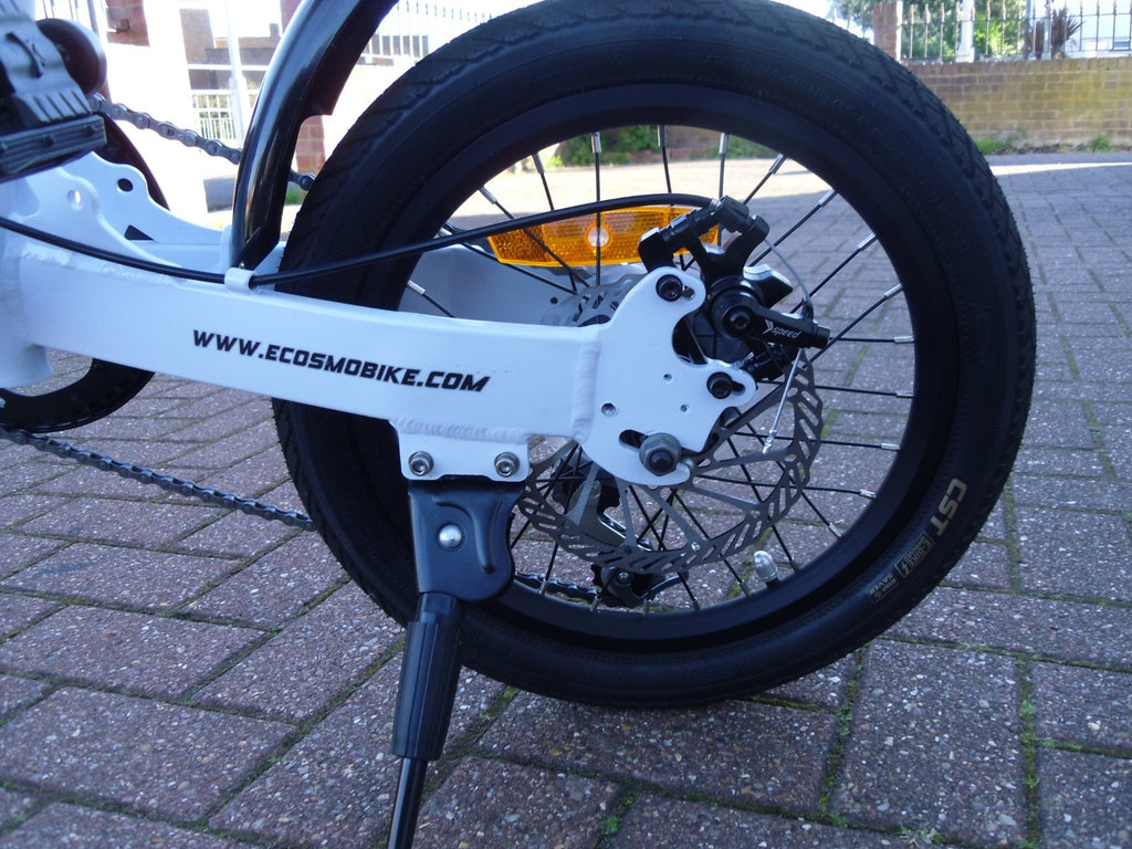 16" folding commuter bike, 6 speed Shimano gears, this is not an E-bike.