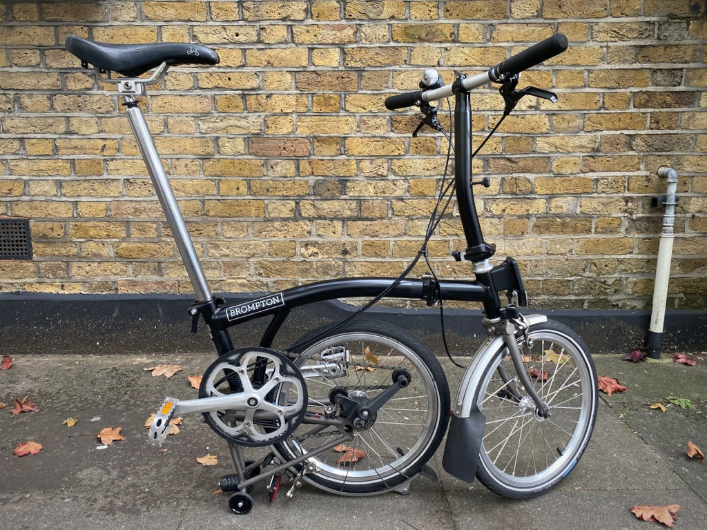 BROMPTON S2LX Folding Bike - Titanium and steel super light Black