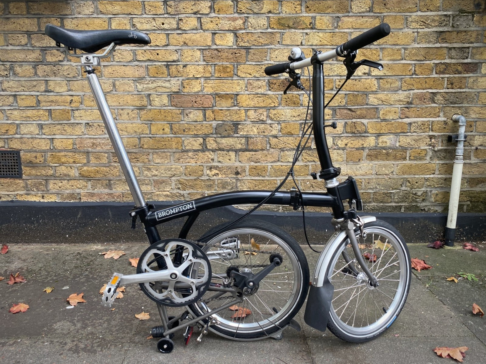 BROMPTON S2LX Folding Bike - Titanium and steel super light Black