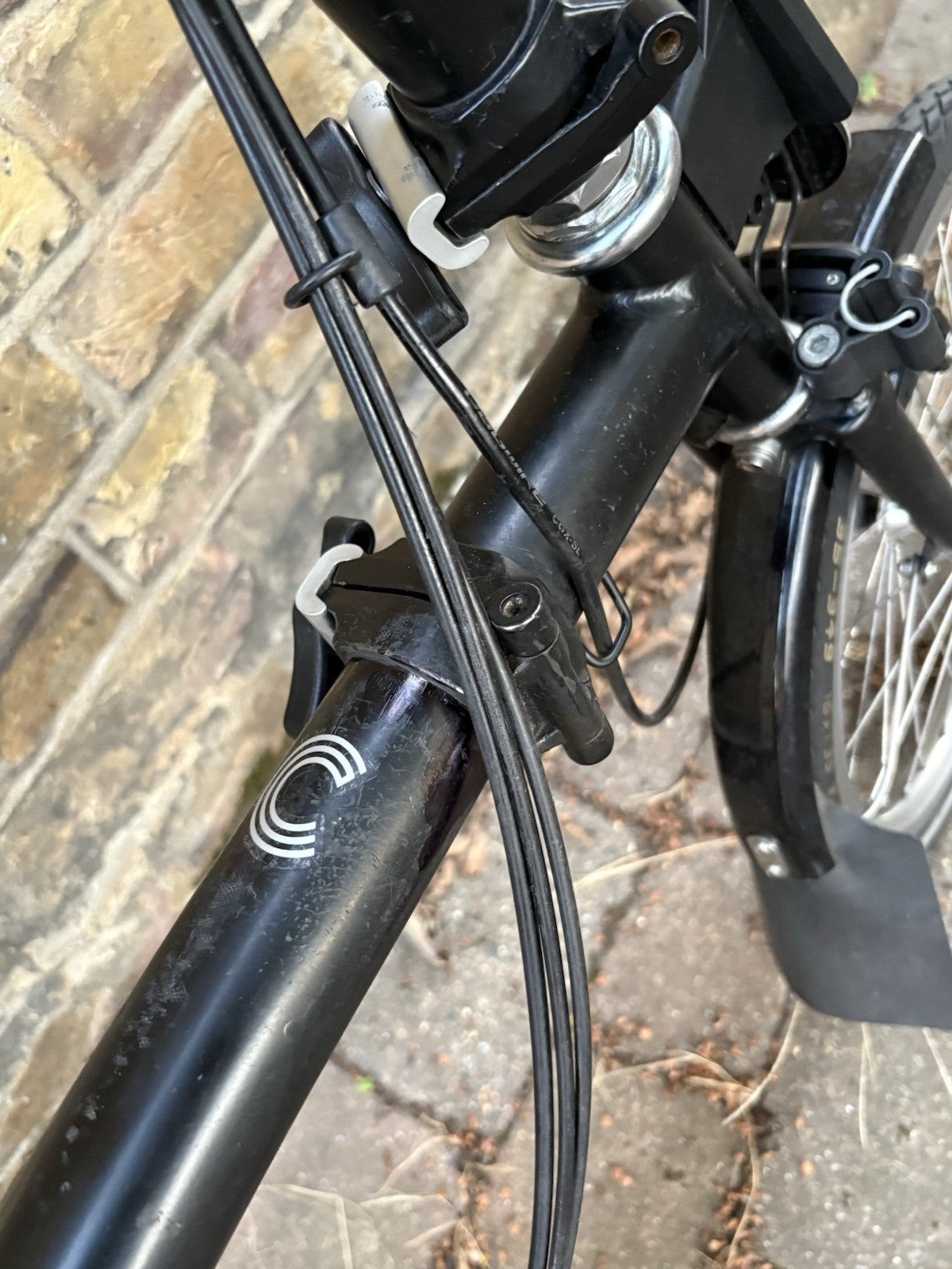 Brompton 2020 Folding Bicycle - S6L - Matte Black With Mudguards - Used