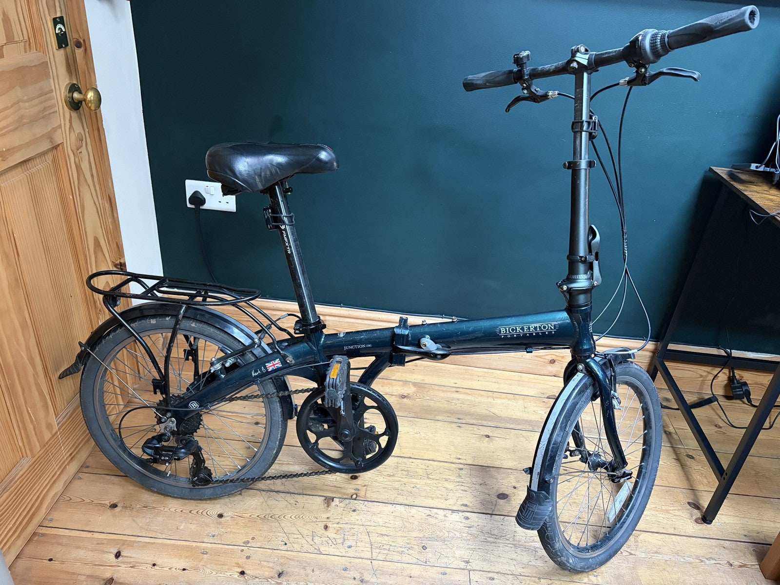 Bickerton Portable Junction 1507 Folding Bicycle in Green, Fully Working