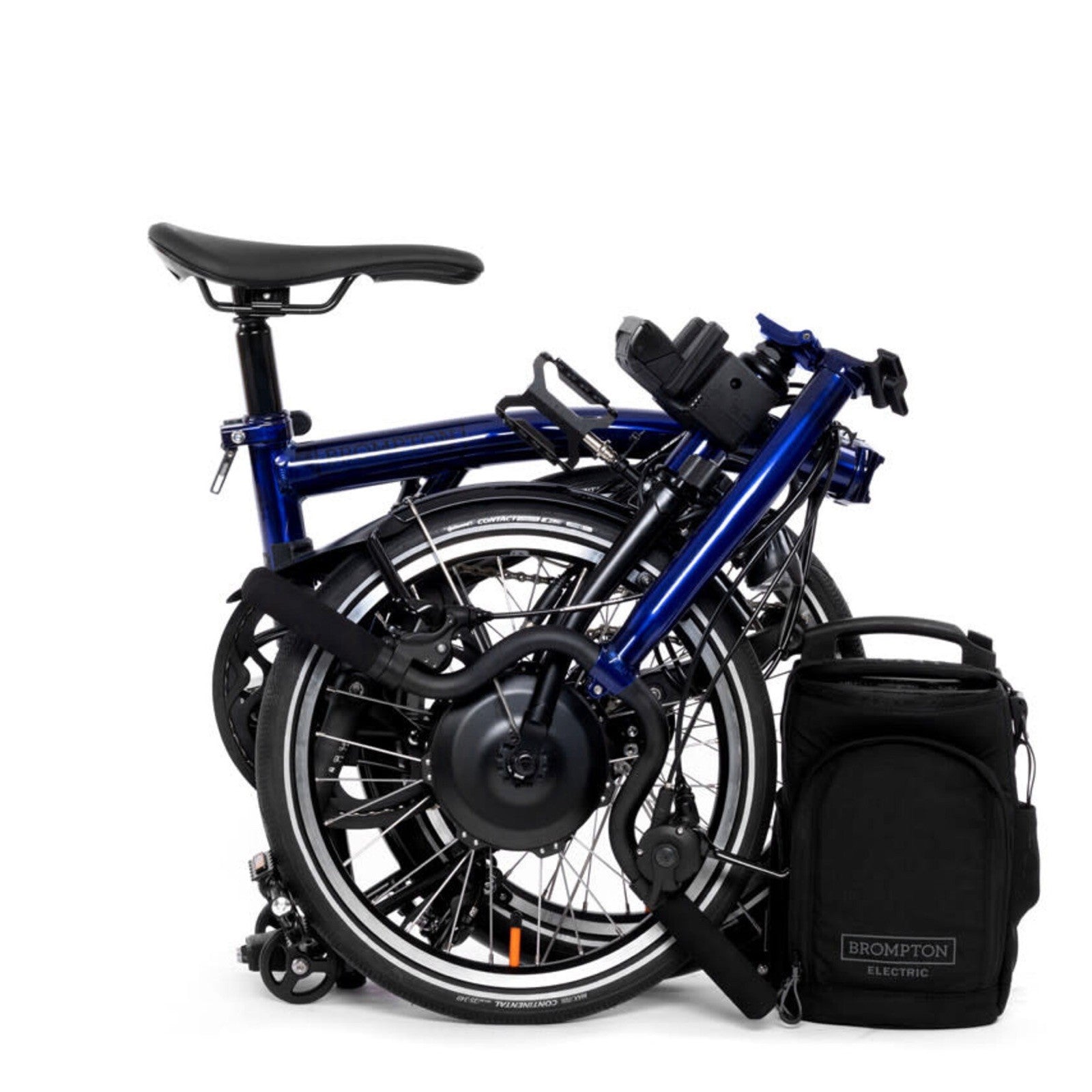 Brompton Electrc P Line 12 Speed M Folding Bike - Blue Lacquer 2025 EXC CONDTN