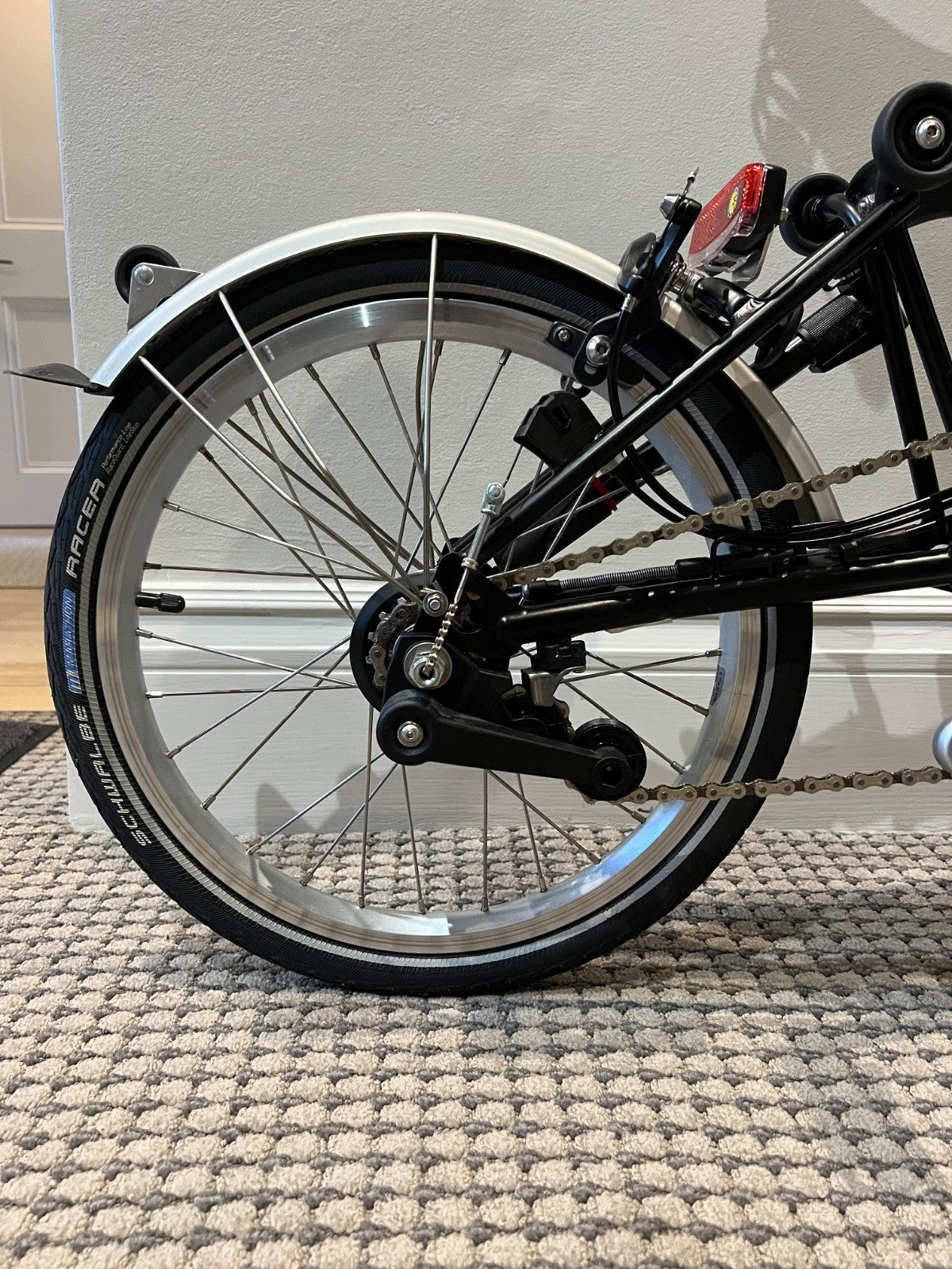 Black Brompton Folding Bike - 2019 M-Type, 6-Speed - Excellent Condition