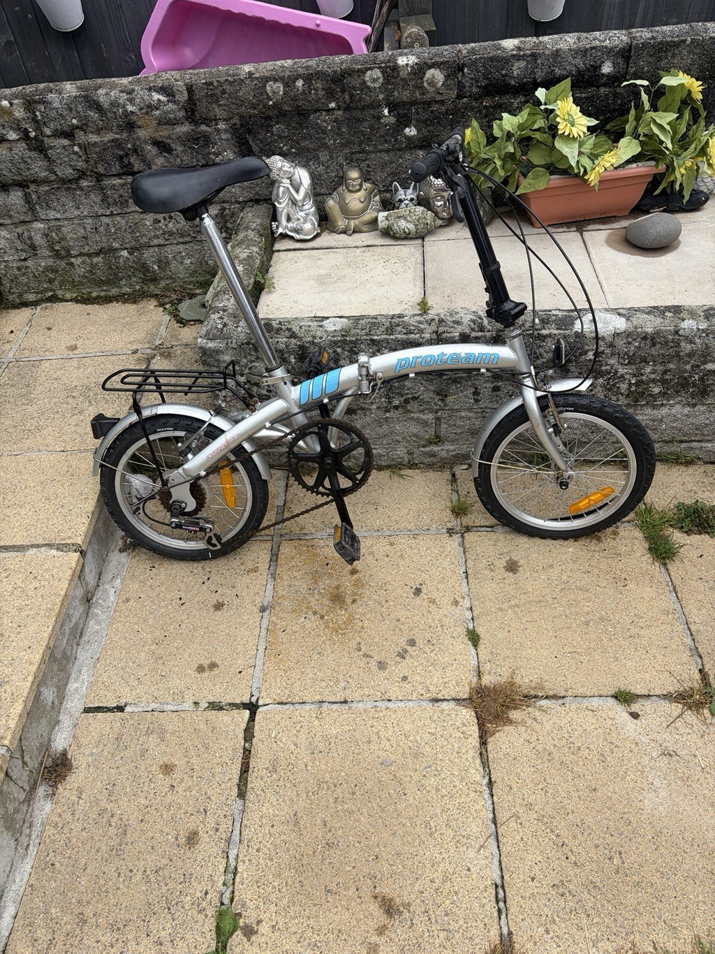 Proteam Folding Bike   6 shimano  gears  16' wheels' bicycle  fold up