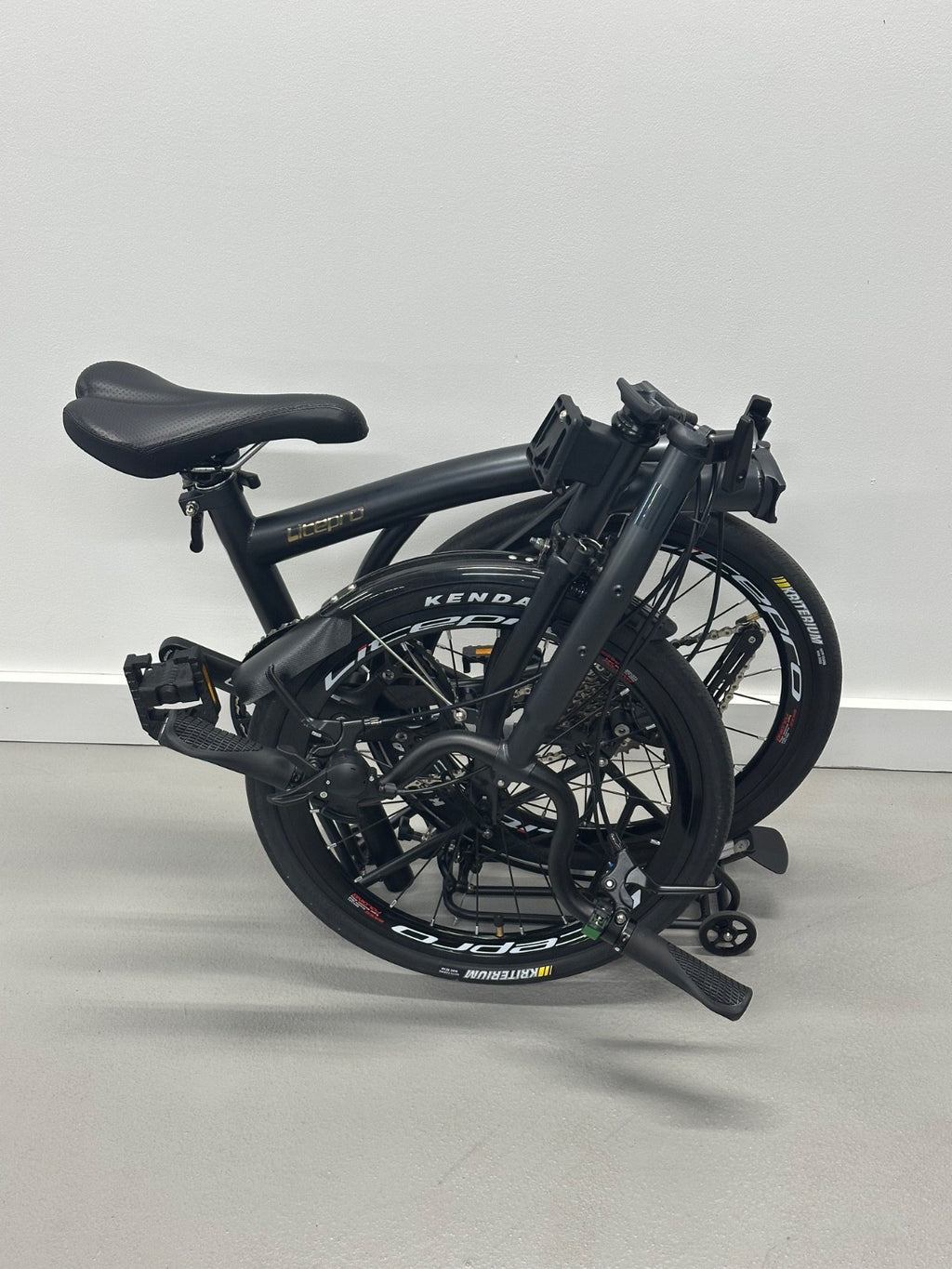 Litepro R20 Brompton Style Folding Bike 20inch 9 Speed - M bar - Titanium Colour