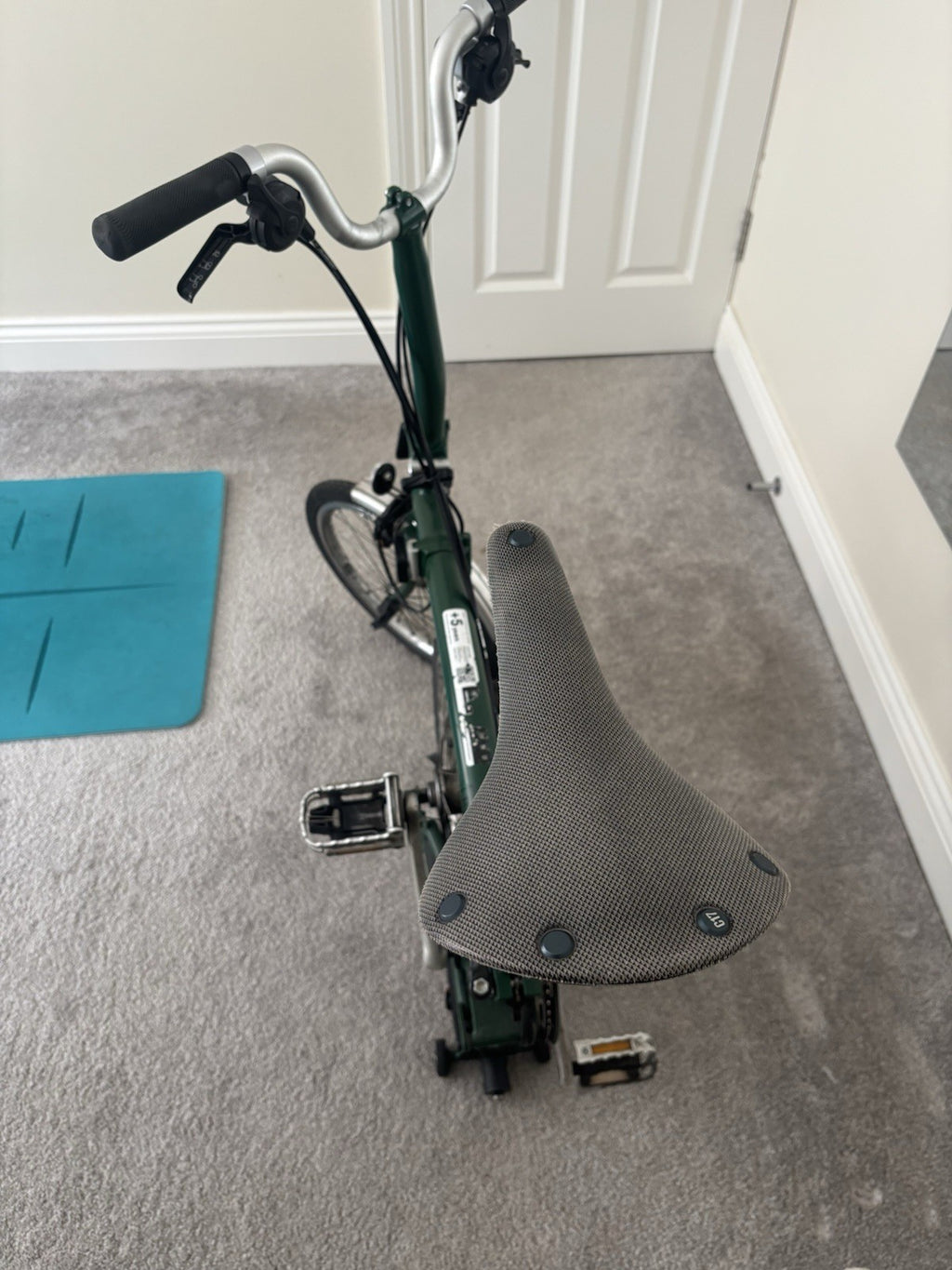 Brompton M6L Folding Bike British Racing Green Brooks Cambium C17, Messenger Bag