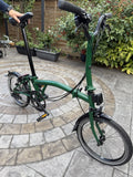 Brompton M6L C Line 6 Speed Folding Bike Green With Original Bag