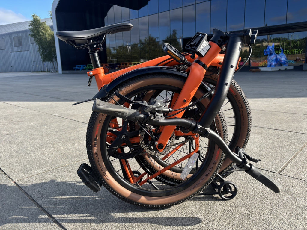 Brompton G Line 8-Speed Orange w/ mudguards and rack