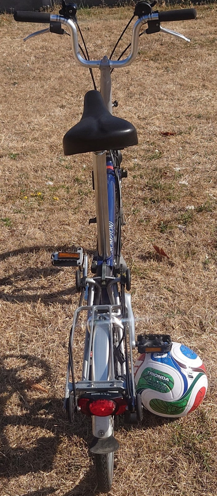Brompton M6R folding bike good condition front rear rack bag led lights 6 speed