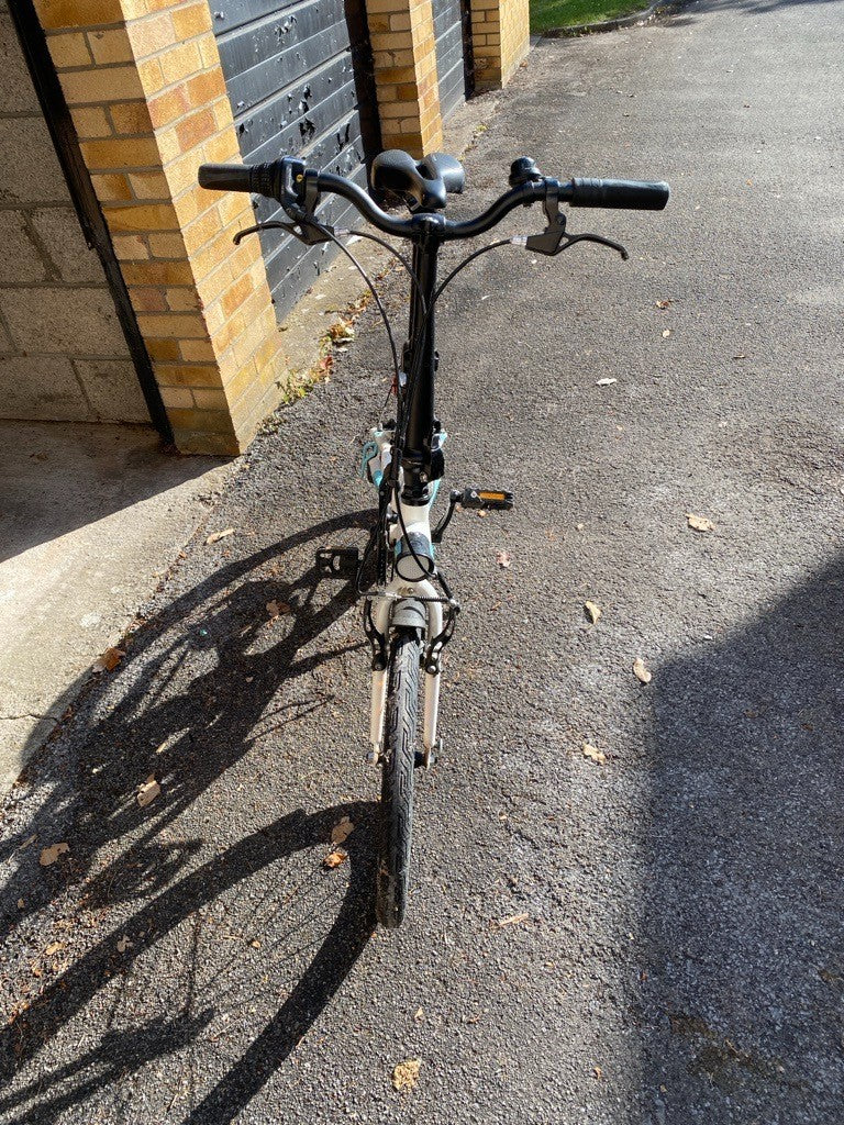 Btwin folding bike tilt 500, white, good condition