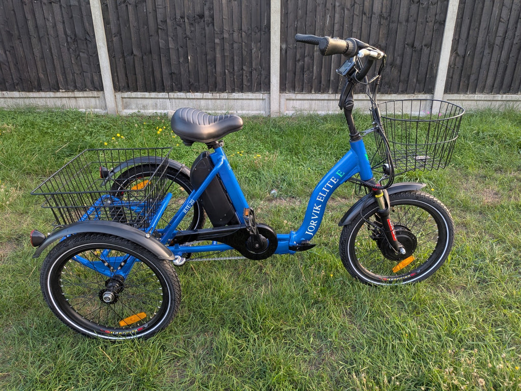 Jorvik JET-E Elite Folding Electric Tricycle,20" ONLY 2 MILES,NEW, DELIVERY