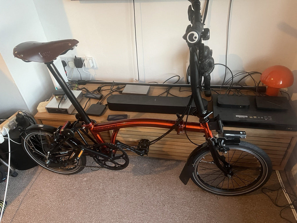Brompton Flame Lacquer. Black Edition. 6 Speed. C line.