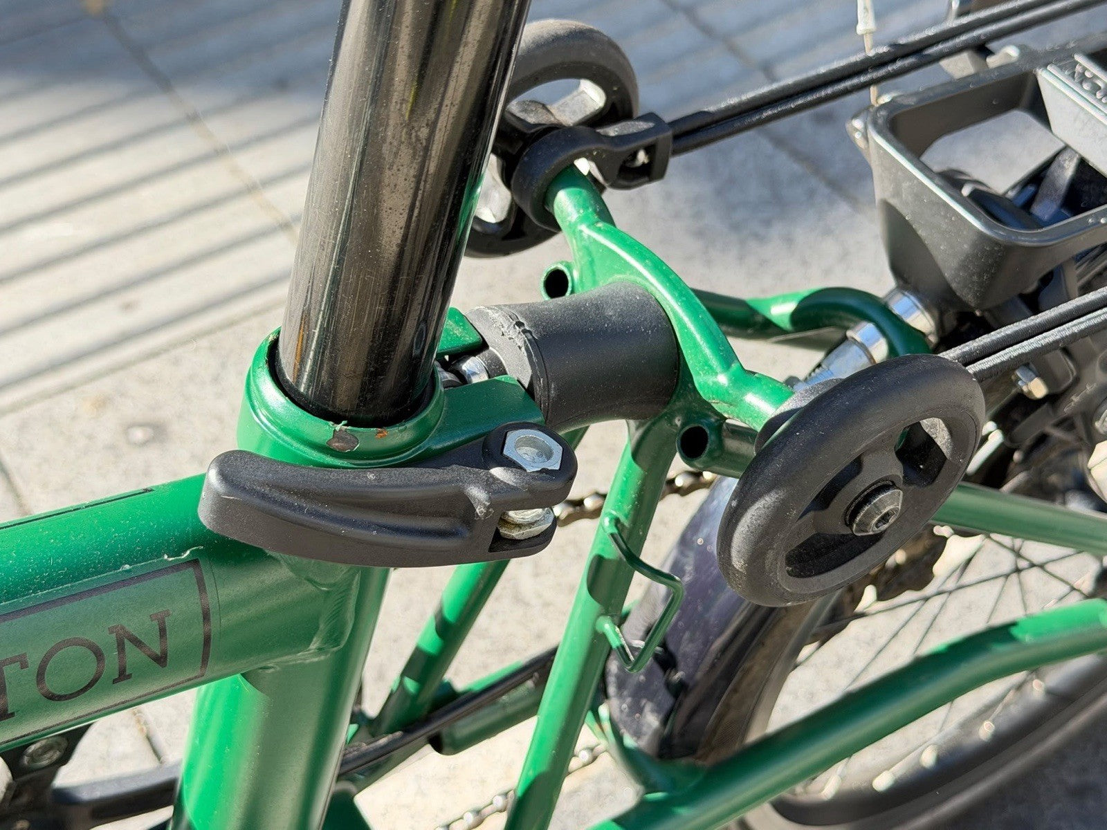 Brompton Folding Bike - Racing Green - M Bar 2 Speed With Rear Rack & Mudguards