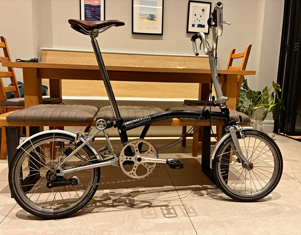 Brompton Folding Bike Black/Silver 16in Wheels Mudguards Reflectors