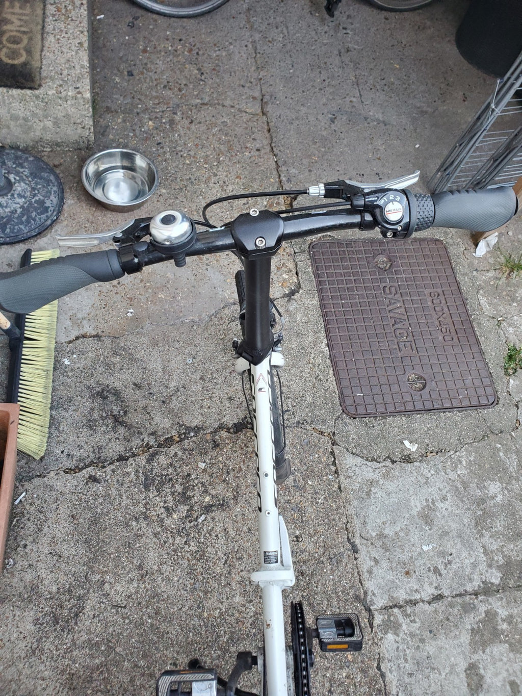 White Carrera Transit Folding Bicycle Bike 20" Wheels