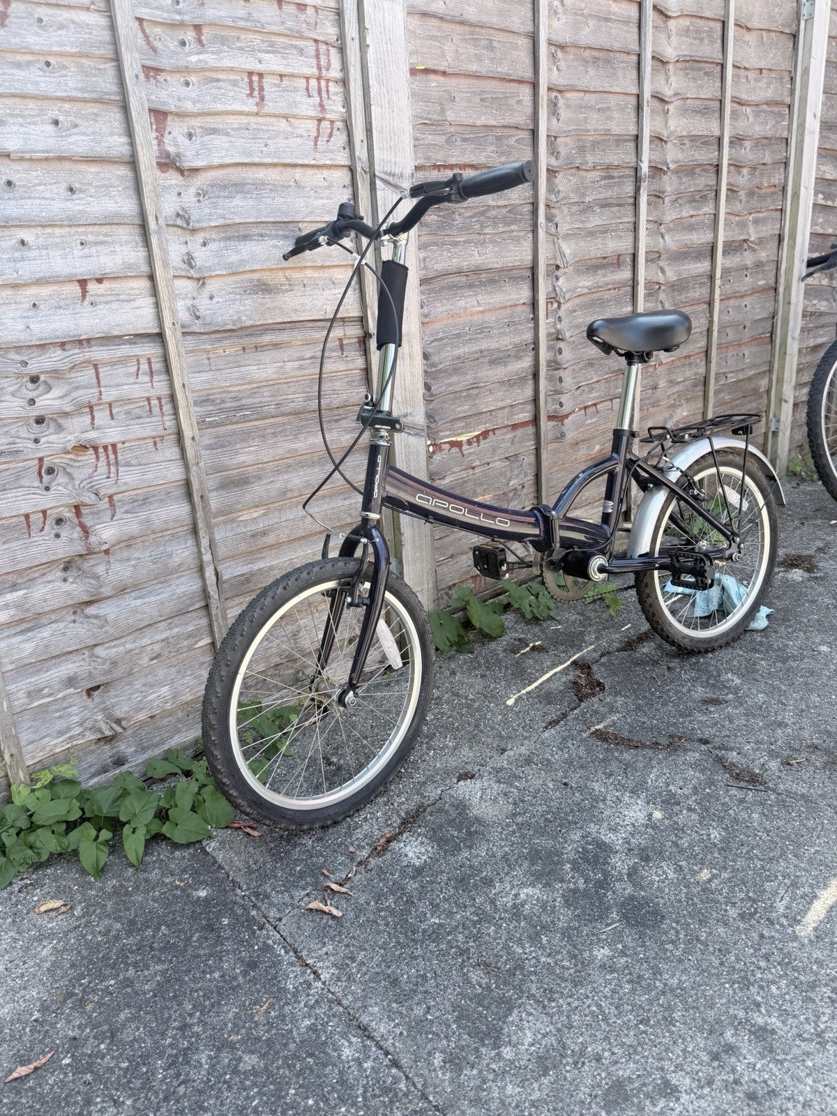 Apollo Folding Bike 20 in Blue/Black Rear Rack Mudguards Caliper Brakes